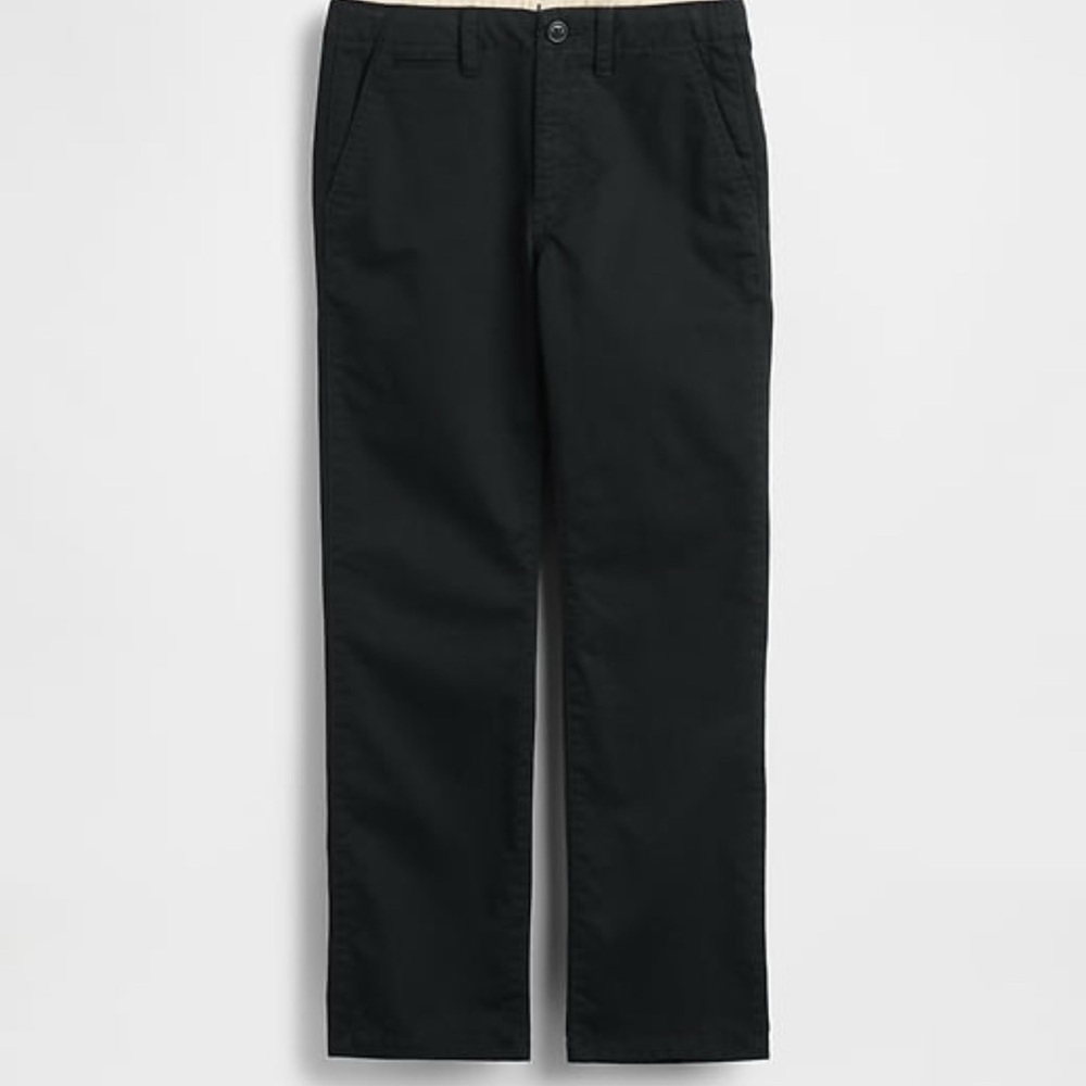 Gap Kids uniform straight-fit stretch khakis Black very good condition like new